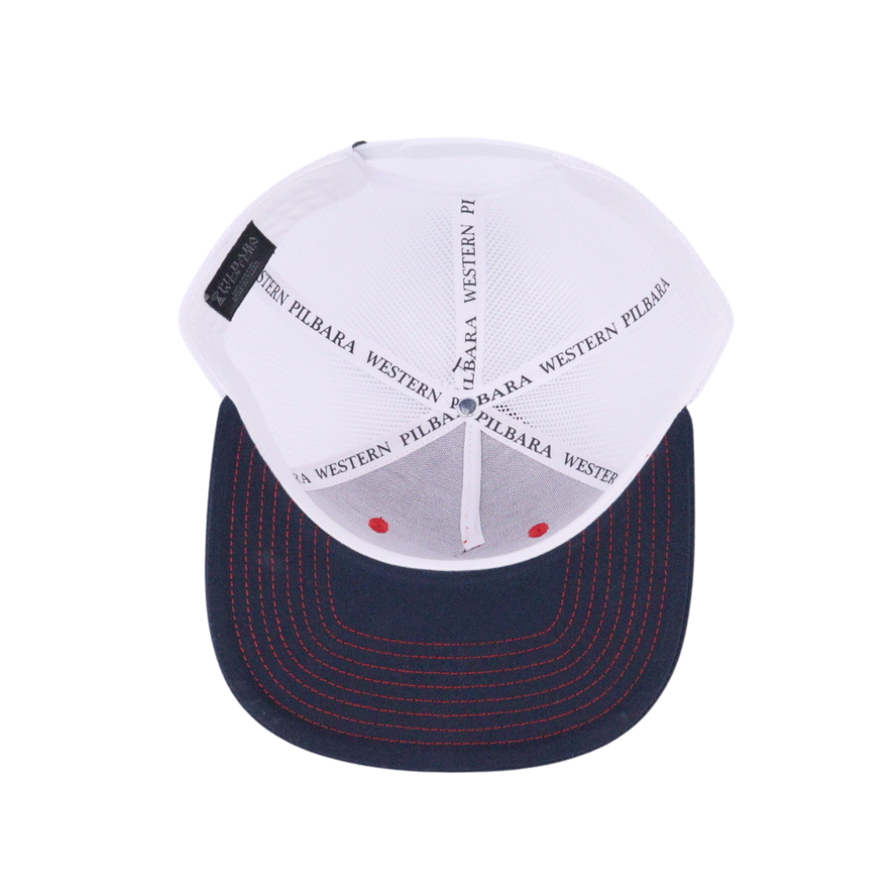 Ritemate  Pilbara Ball Park Cap (RMTC047) Red Navy White