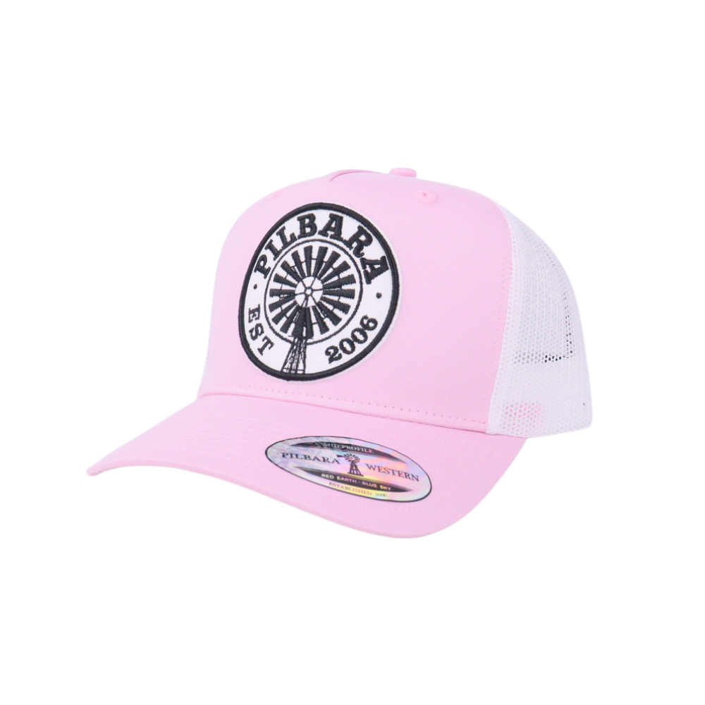 Ritemate  Pilbara Established Cap (RMTC046) Pale Pink White