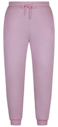 Ritemate Unisex Pilbara Modern Fit Fleece Trackpants (RMPC070) in Pirouette feature a light pink shade, elastic waistband, drawstring, cuffed ankles, small windmill embroidery, and comfy cotton-polyester fleece.