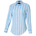 Ritemate Womens Jacquelin Classic L/S Cotton Shirt (RMPC154) Airy Blue/White