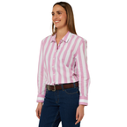 Ritemate Womens Jacquelin Classic L/S Cotton Shirt (RMPC154) Crocus/White