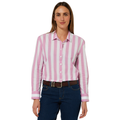 Ritemate Womens Jacquelin Classic L/S Cotton Shirt (RMPC154) Crocus/White