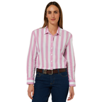 Ritemate Womens Jacquelin Classic L/S Cotton Shirt (RMPC154) Crocus/White