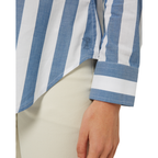 Ritemate Womens Jacquelin Classic L/S Cotton Shirt (RMPC154) Deep Blue/White