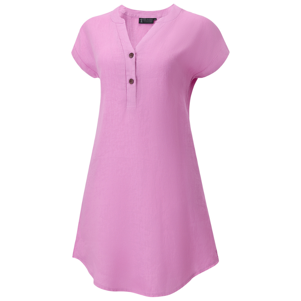 Ritemate Womens Pilbara Alina Cap Sleeved Linen Dress (RMPC180) Crocus