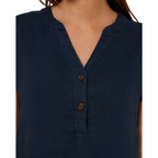 Ritemate Womens Pilbara Alina Cap Sleeved Linen Dress (RMPC180) Navy