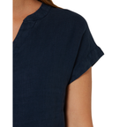 Ritemate Womens Pilbara Alina Cap Sleeved Linen Dress (RMPC180) Navy
