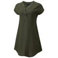 Ritemate Womens Pilbara Alina Cap Sleeved Linen Dress (RMPC180) Olive