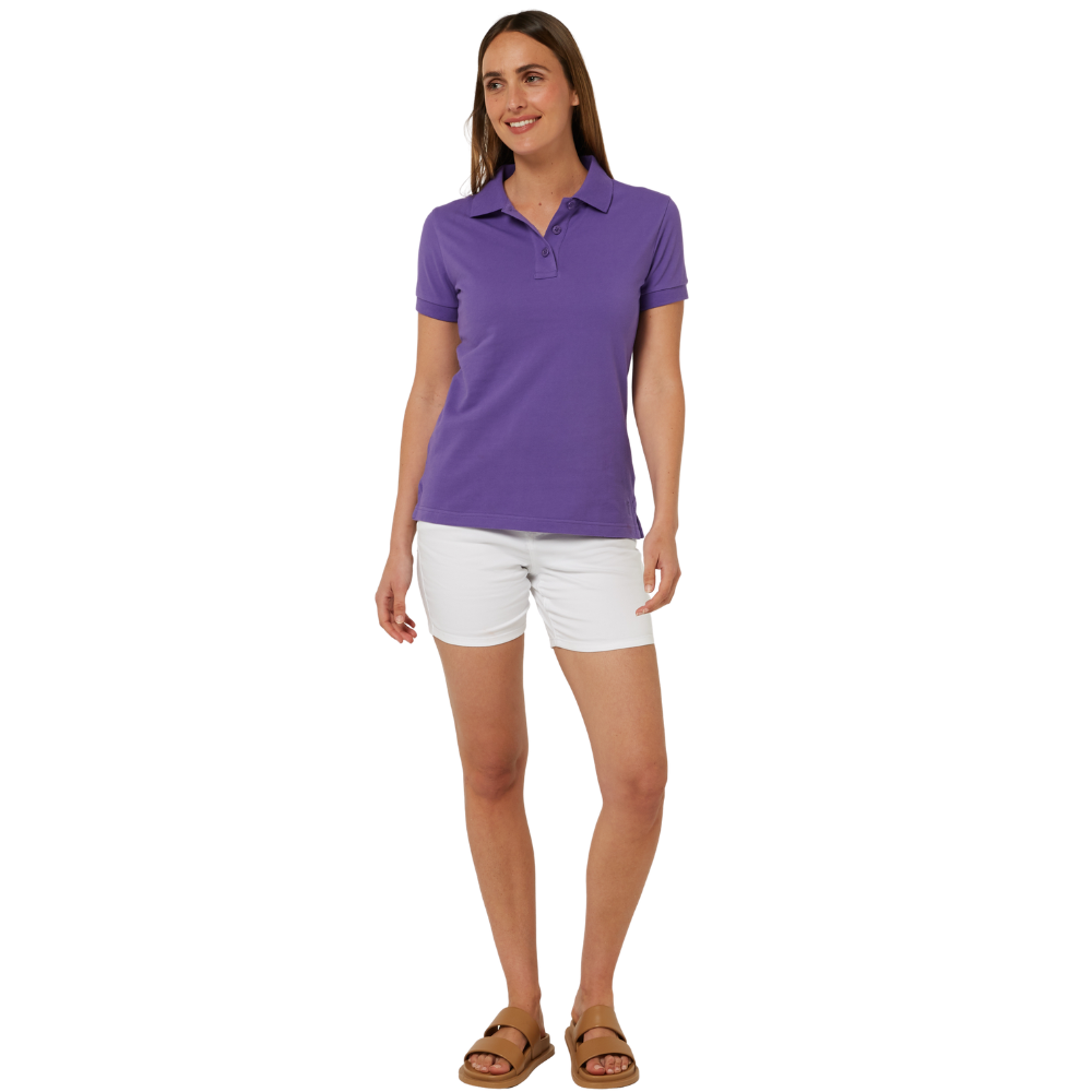 Ritemate Womens Pilbara Classic S/S Polo (RMPC020) Passion Flower