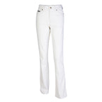 Ghost image of a pair of Ritemate Women's Pilbara Cotton Stretch Jeans (RMPC015) Bone from the front on a white background.
