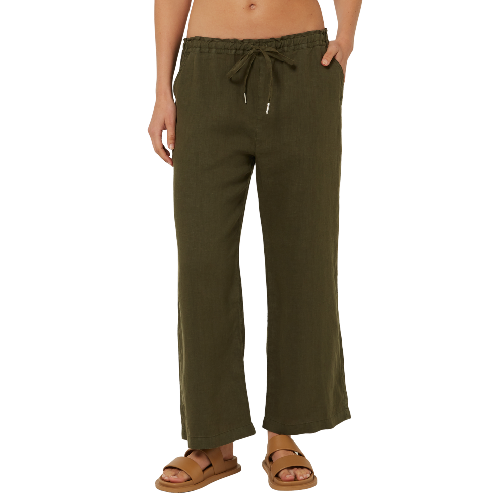 Ritemate Womens Pilbara Evelyn Linen Pants (RMPC094) Olive
