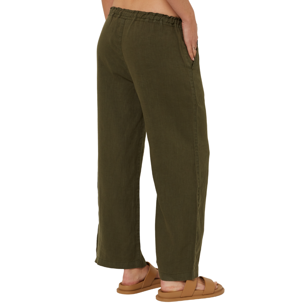 Ritemate Womens Pilbara Evelyn Linen Pants (RMPC094) Olive