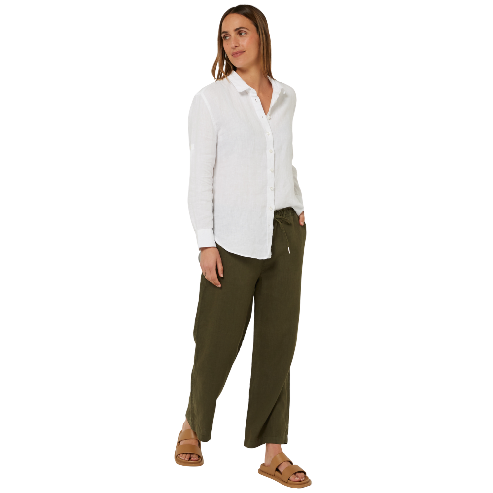 Ritemate Womens Pilbara Evelyn Linen Pants (RMPC094) Olive