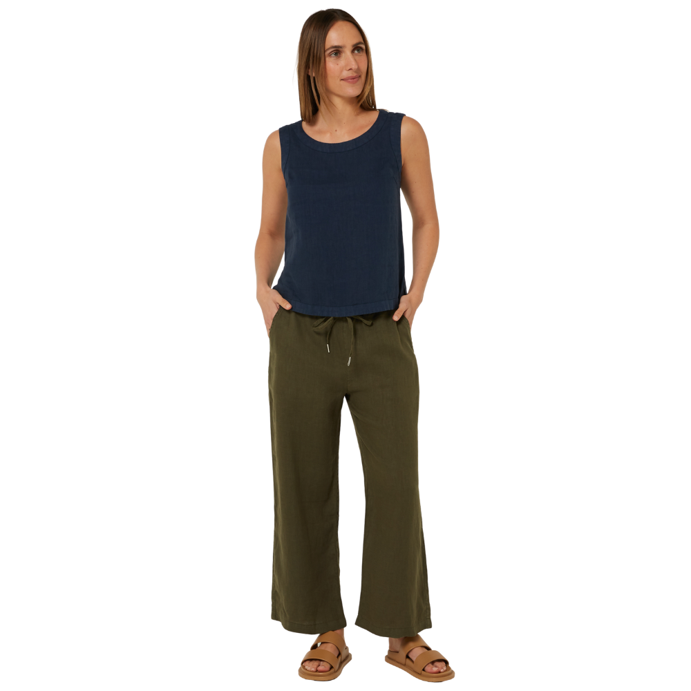 Ritemate Womens Pilbara Evelyn Linen Pants (RMPC094) Olive
