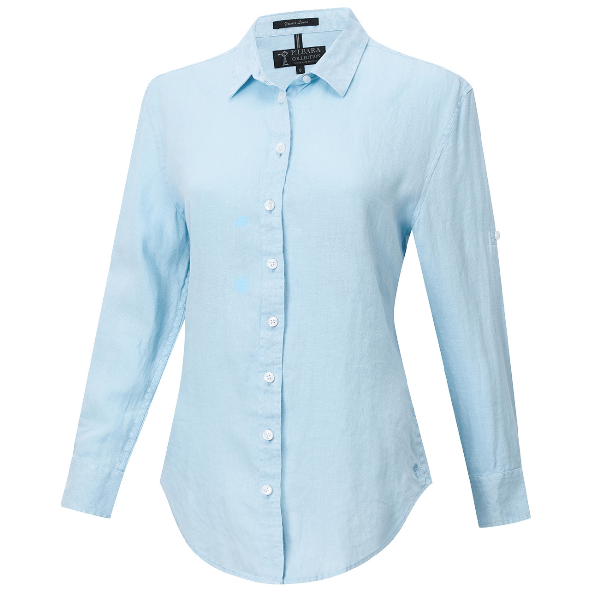 Ritemate Womens Pilbara Florence Classic L/S Linen Shirt (RMPC005) Airy Blue