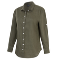 Ritemate Womens Pilbara Florence Classic L/S Linen Shirt (RMPC005) Olive