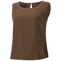 Ritemate Womens Pilbara Gabriella Linen Singlet (RMPC132) Cocoa Brown