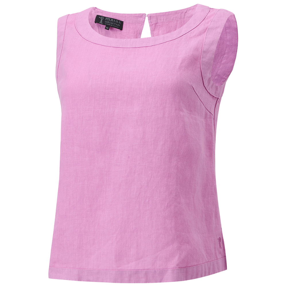 Ritemate Womens Pilbara Gabriella Linen Singlet (RMPC132) Crocus