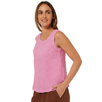 Ritemate Womens Pilbara Gabriella Linen Singlet (RMPC132) Crocus