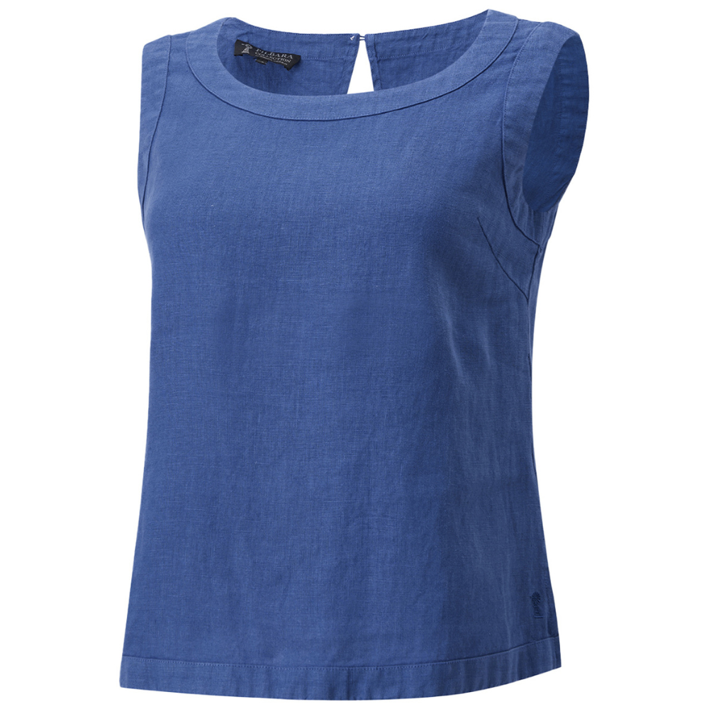 Ritemate Womens Pilbara Gabriella Linen Singlet (RMPC132) Deep Blue
