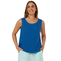 Ritemate Womens Pilbara Gabriella Linen Singlet (RMPC132) Deep Blue