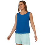 Ritemate Womens Pilbara Gabriella Linen Singlet (RMPC132) Deep Blue