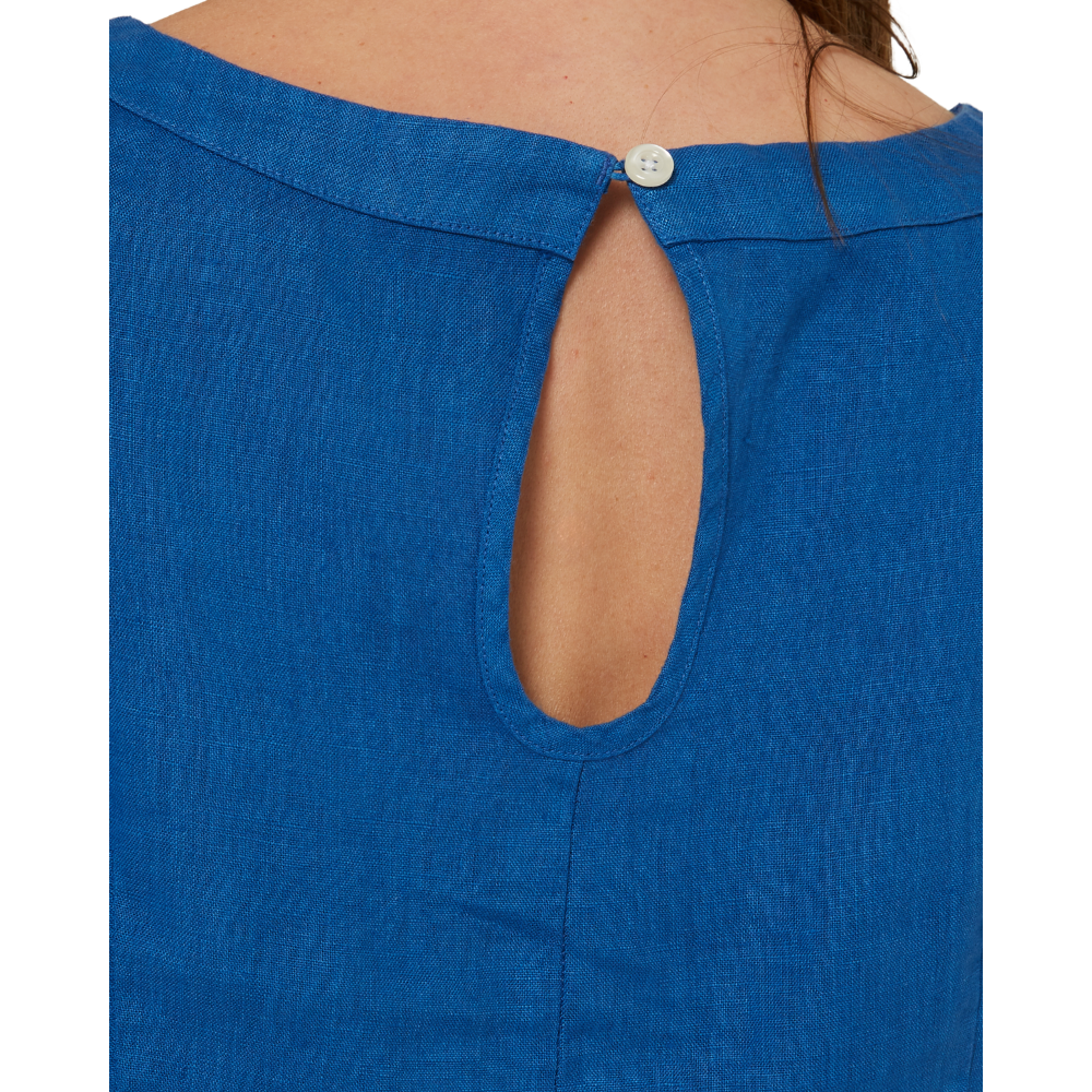 Ritemate Womens Pilbara Gabriella Linen Singlet (RMPC132) Deep Blue