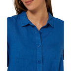 Ritemate Womens Pilbara Monica 3/4 Sleeve Linen Dress (RMPC178) Deep Blue