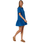 Ritemate Womens Pilbara Monica 3/4 Sleeve Linen Dress (RMPC178) Deep Blue