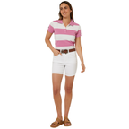 Ritemate Womens Sophia Classic S/S Cotton Polo (RMPC122) Crocus/White