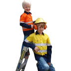 Ritemate Childrens Hi Vis Shirts with Tape (RM4050R) Yellow/Navy