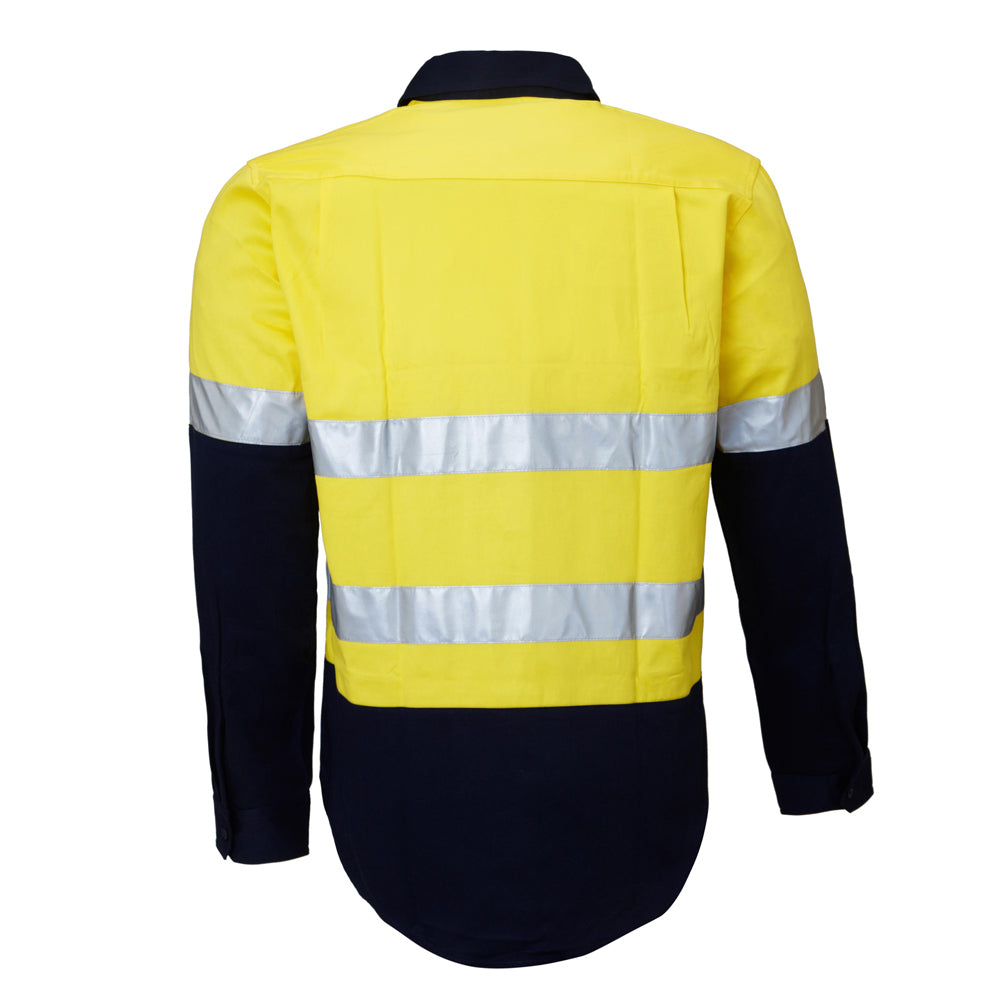 Ritemate Childrens Hi Vis Shirts with Tape (RM4050R) Yellow/Navy