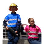 Ritemate Childrens Hi Vis Shirts with Tape (RM4050R) Pink/Navy