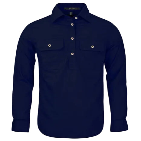 Ritemate Childrens Pilbara Closed Front Shirt (RM400CF) French Navy