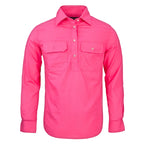 Ritemate Childrens Pilbara Closed Front Shirt (RM400CF) Hot Pink