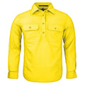 Ritemate Childrens Pilbara Closed Front Shirt (RM400CF) Lemon