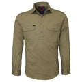 Ritemate Mens Closed Front Heavy Weight L/S Work Shirt (RM100CF) Khaki