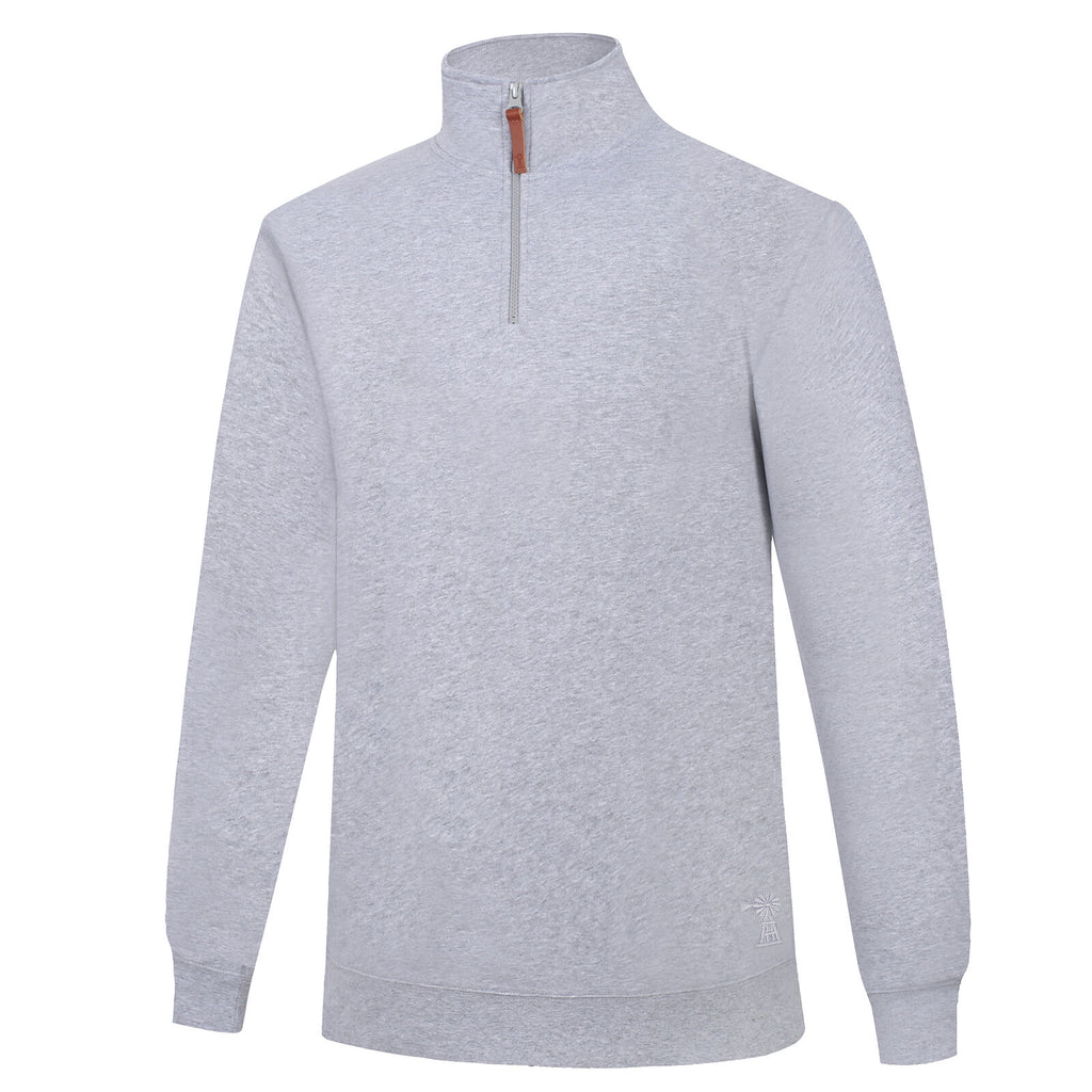 Ritemate Mens Pilbara Classic Zipper Fleece Pullover (RMPC045) Grey Marle