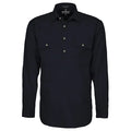 Ritemate Mens Pilbara Closed Front Shirt (RM200CF) Black