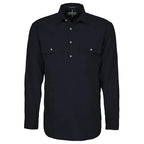 Ritemate Mens Pilbara Closed Front Shirt (RM200CF) Black