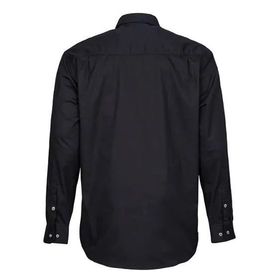 Ritemate Mens Pilbara Closed Front Shirt (RM200CF) Black