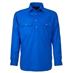 Ritemate Mens Pilbara Closed Front Shirt (RM200CF) Cobalt Blue