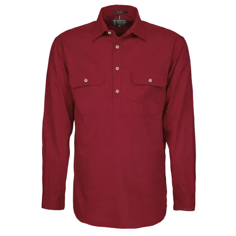 Ritemate Mens Pilbara Closed Front Shirt (RM200CF) Ochre