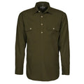 Ritemate Mens Pilbara Closed Front Shirt (RM200CF) Olive