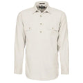 Ritemate Mens Pilbara Closed Front Shirt (RM200CF) Stone