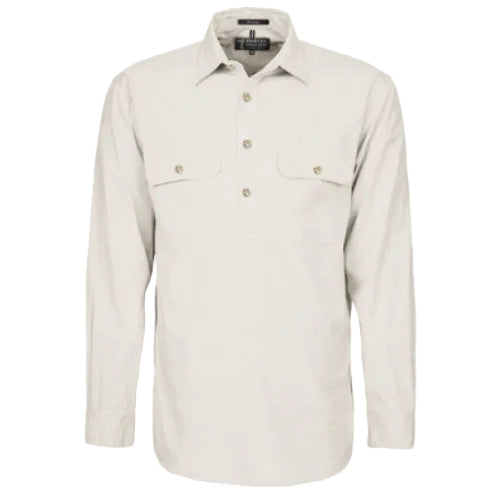 Ritemate Mens Pilbara Closed Front Shirt (RM200CF) Stone