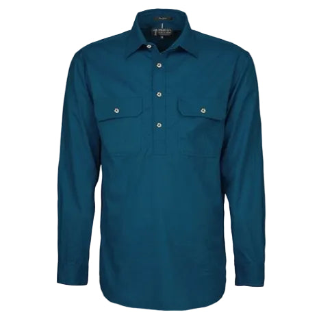 Ritemate Mens Pilbara Heavy Weight Closed Front L/S Shirt (RM800CF) Diesel