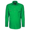 Ritemate Mens Pilbara Heavy Weight Closed Front L/S Shirt (RM800CF) Emerald