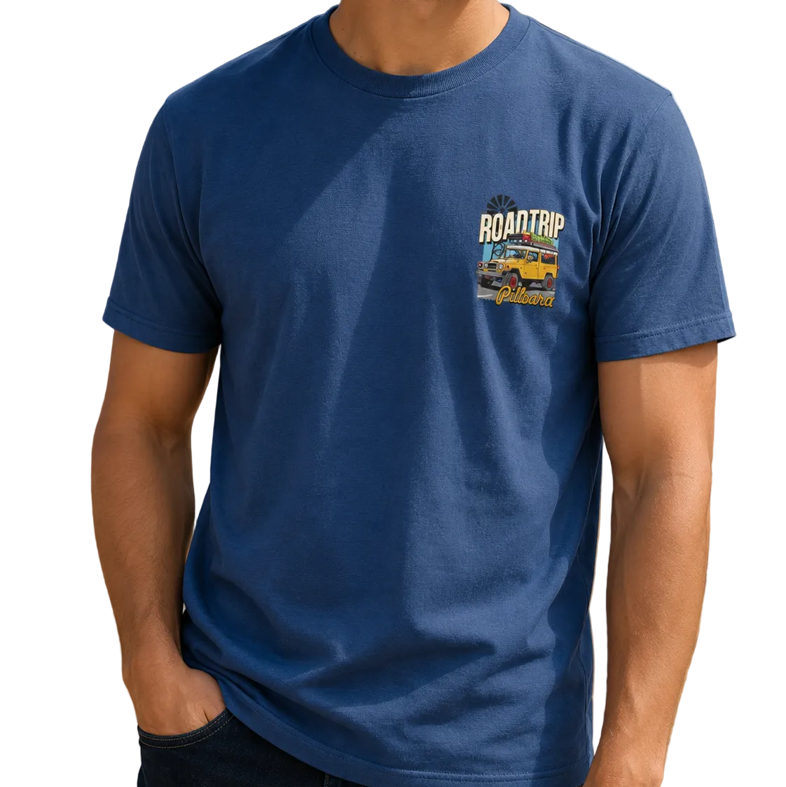 Ritemate Mens Pilbara Roadtrip Pilbara S/S Tee (RMTC032) Admiral