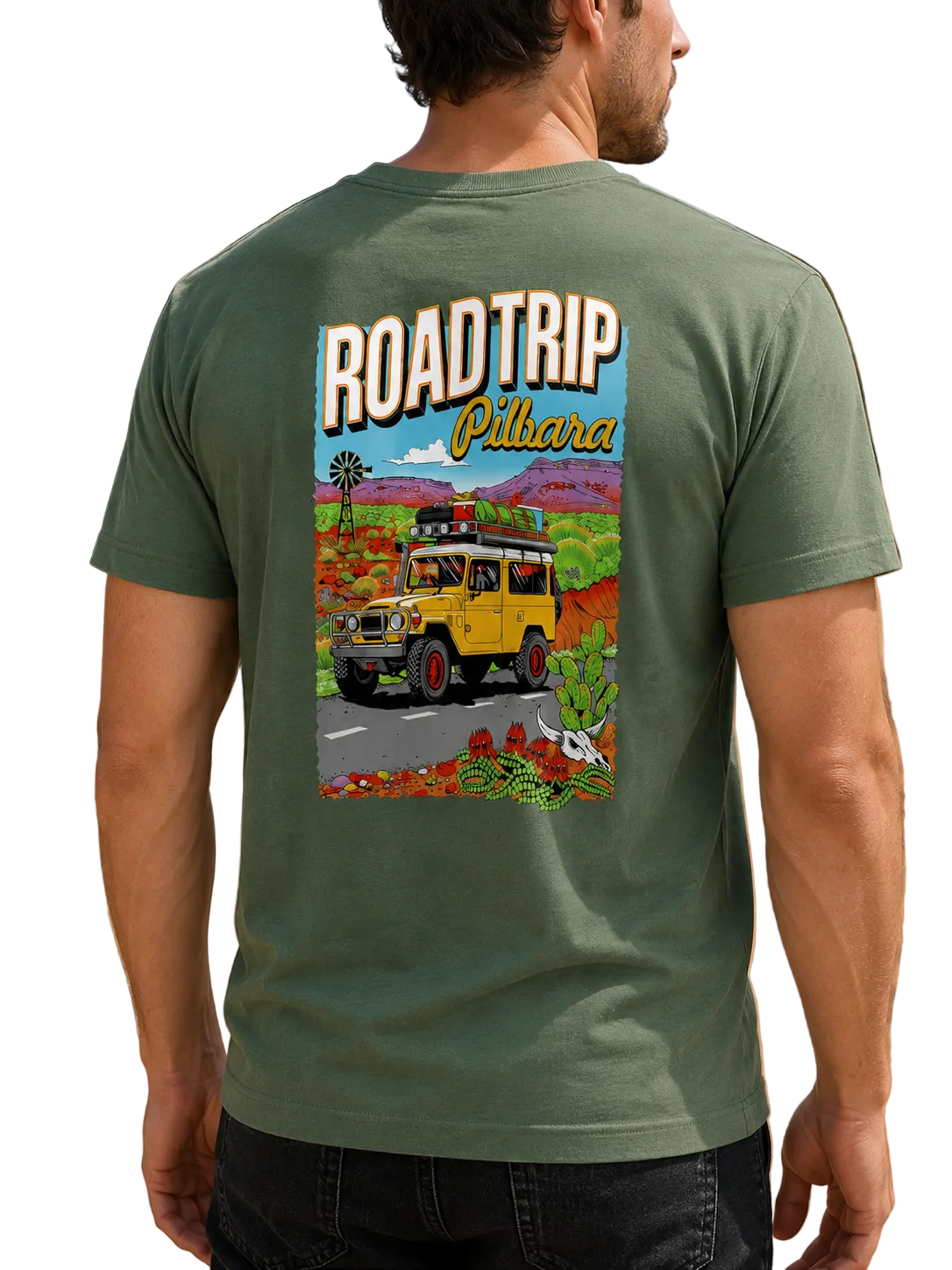 Ritemate Mens Pilbara Roadtrip Pilbara S/S Tee (RMTC032) Kashmir
